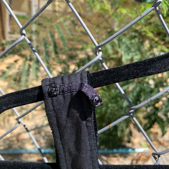 Vintage Ralph Lauren Black Velvet Rayon Lace Up Corset Union Made - Picture 3 of 16